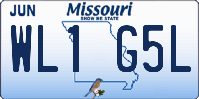 MO license plate WL1G5L