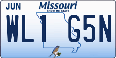 MO license plate WL1G5N