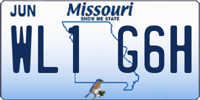 MO license plate WL1G6H