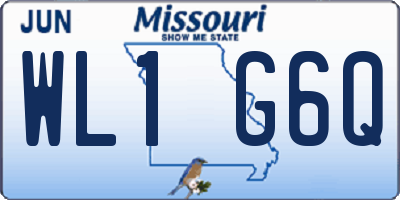 MO license plate WL1G6Q