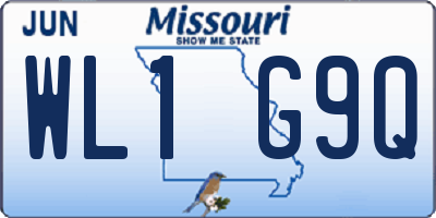 MO license plate WL1G9Q