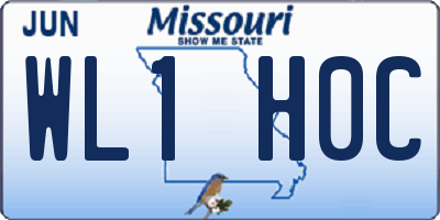 MO license plate WL1H0C