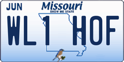 MO license plate WL1H0F