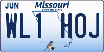 MO license plate WL1H0J