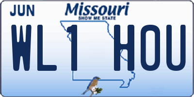 MO license plate WL1H0U
