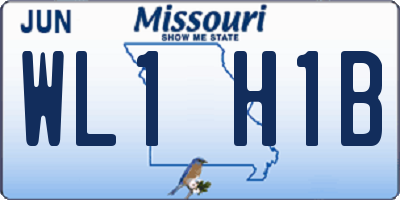 MO license plate WL1H1B