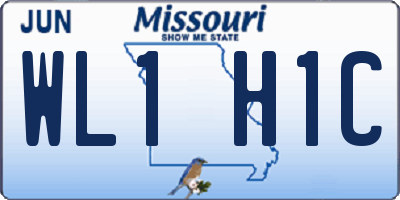 MO license plate WL1H1C