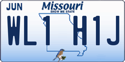 MO license plate WL1H1J