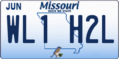 MO license plate WL1H2L