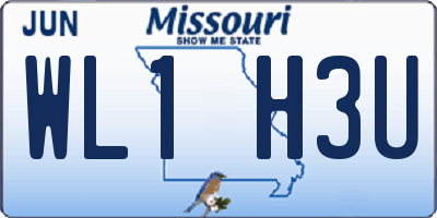 MO license plate WL1H3U