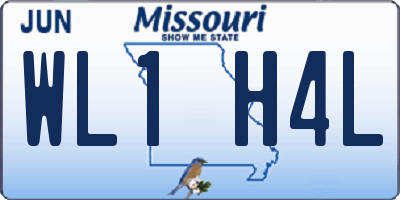 MO license plate WL1H4L