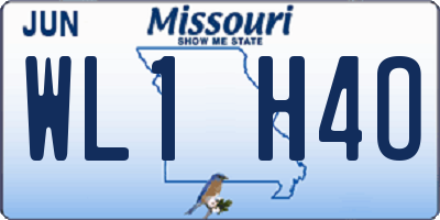 MO license plate WL1H4O
