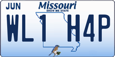 MO license plate WL1H4P