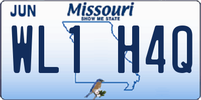 MO license plate WL1H4Q