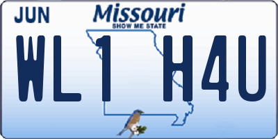 MO license plate WL1H4U
