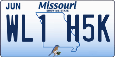 MO license plate WL1H5K