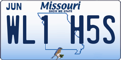 MO license plate WL1H5S