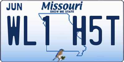 MO license plate WL1H5T