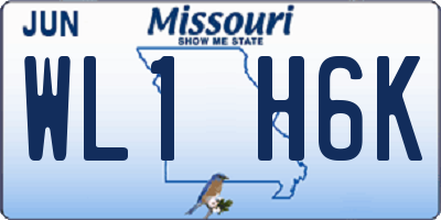 MO license plate WL1H6K