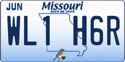 MO license plate WL1H6R