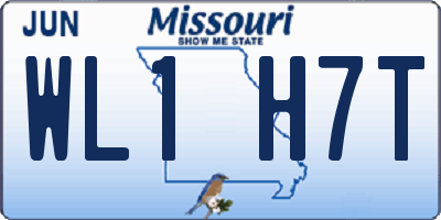 MO license plate WL1H7T