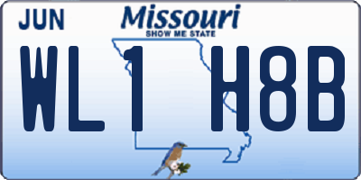 MO license plate WL1H8B