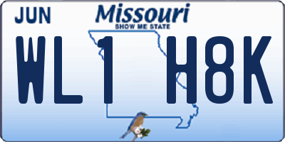 MO license plate WL1H8K