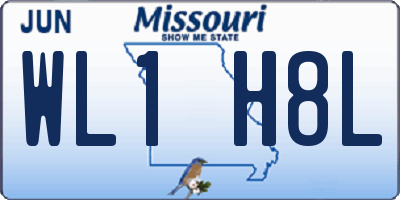 MO license plate WL1H8L