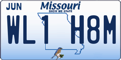 MO license plate WL1H8M