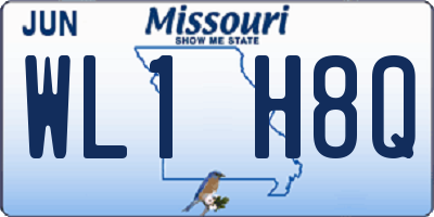 MO license plate WL1H8Q