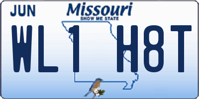 MO license plate WL1H8T