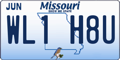 MO license plate WL1H8U