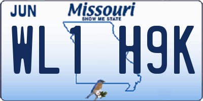MO license plate WL1H9K