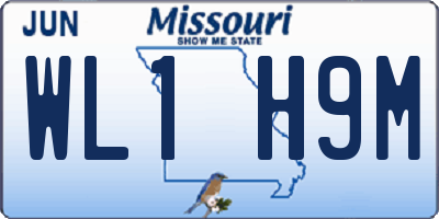 MO license plate WL1H9M
