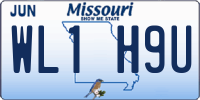 MO license plate WL1H9U