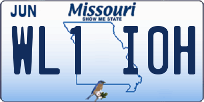 MO license plate WL1I0H