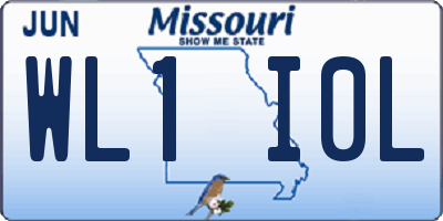 MO license plate WL1I0L