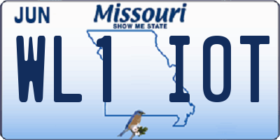 MO license plate WL1I0T