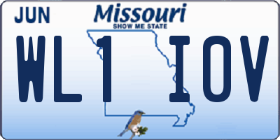 MO license plate WL1I0V
