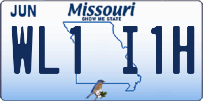 MO license plate WL1I1H