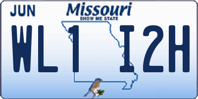 MO license plate WL1I2H
