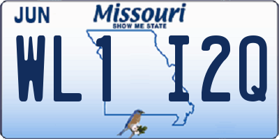 MO license plate WL1I2Q