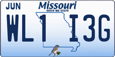MO license plate WL1I3G