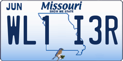 MO license plate WL1I3R