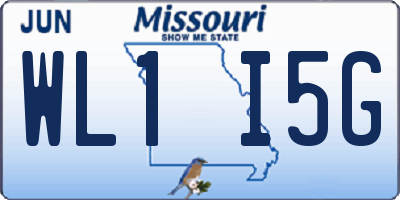 MO license plate WL1I5G