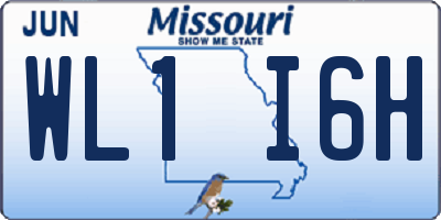 MO license plate WL1I6H