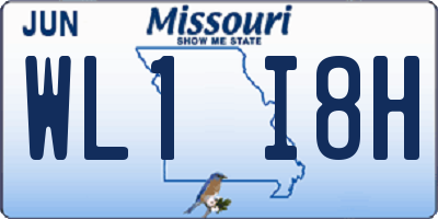 MO license plate WL1I8H