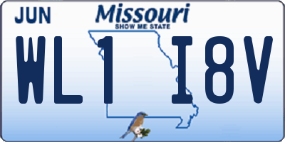 MO license plate WL1I8V