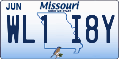 MO license plate WL1I8Y