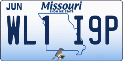 MO license plate WL1I9P